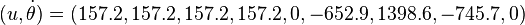 (u,\dot{\theta}) = (157.2,157.2,157.2,157.2,0,-652.9,1398.6,-745.7,0)