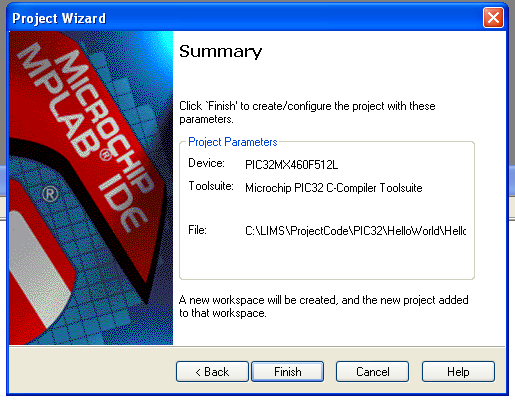 File:MPLAB ProjectWizardFinish.bmp