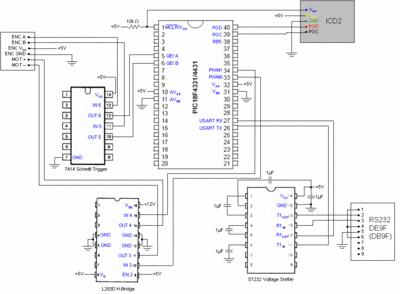Wiring Diagram for the motor velocity controller (Image)