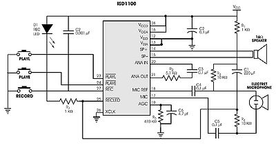 ISD1110 Circuit