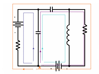 Kirchhoff voltage law loop.gif