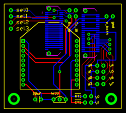 Traxmaker Image of the Previous Xbee Extension Board